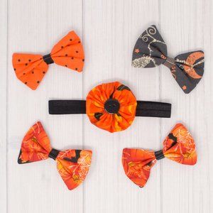 Halloween Hair Bow & Headband Set